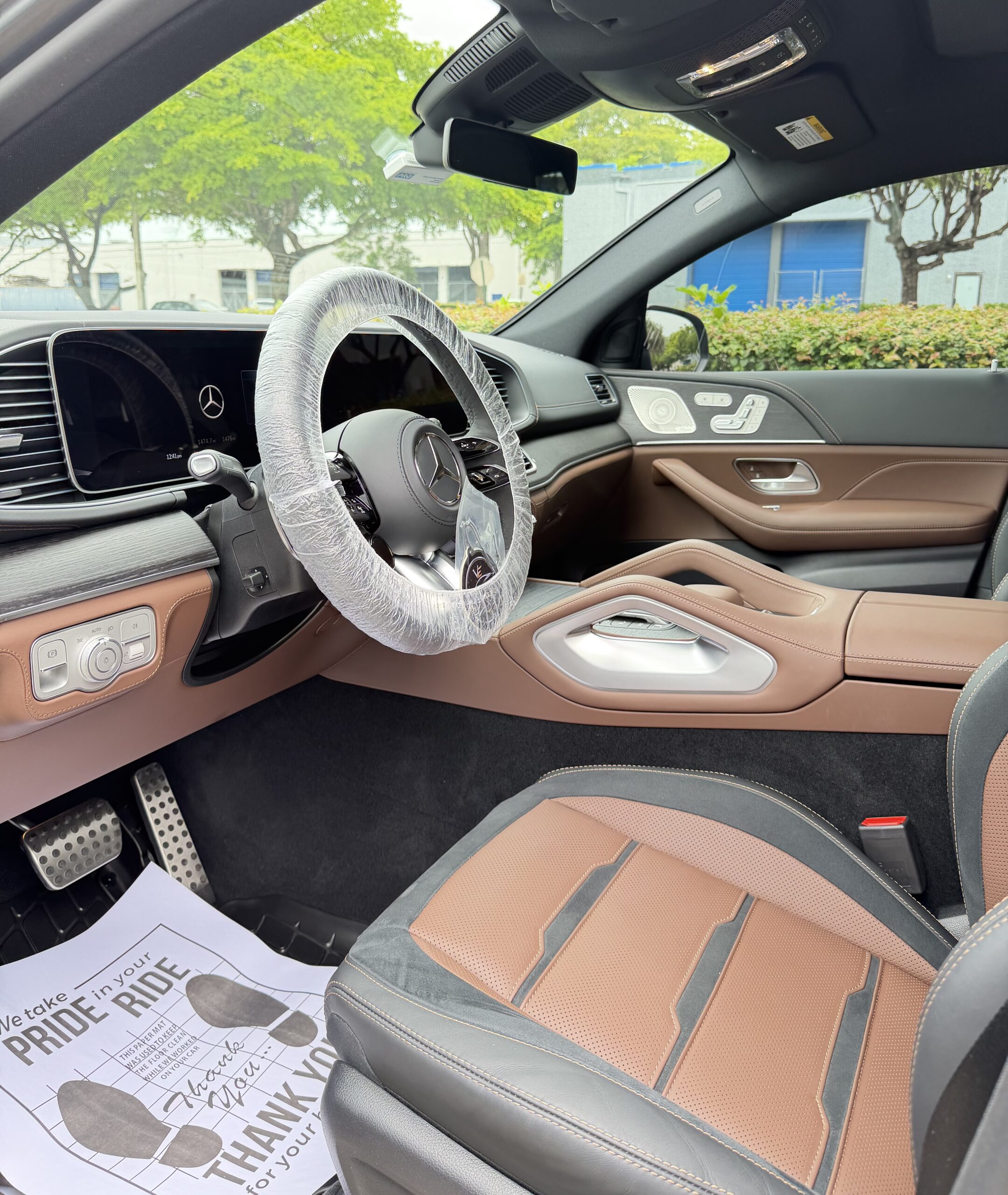 Detailing work photo showing ceramic coating application